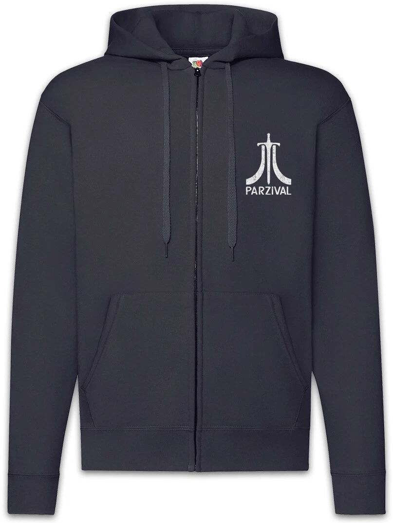 Parzival Zipper Hoodie Parcival Ready Fun Gamer Player One Games Gaming Nerd
