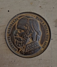 Medaglia Giuseppe Garibaldi Guerra per l'Indipendenza Italiana Anno 1859