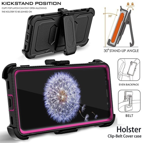 For Samsung Galaxy S9/S9+/S9 Plus Case Dual Layer Rugged Hybrid Cover Belt Clip - Picture 53 of 54
