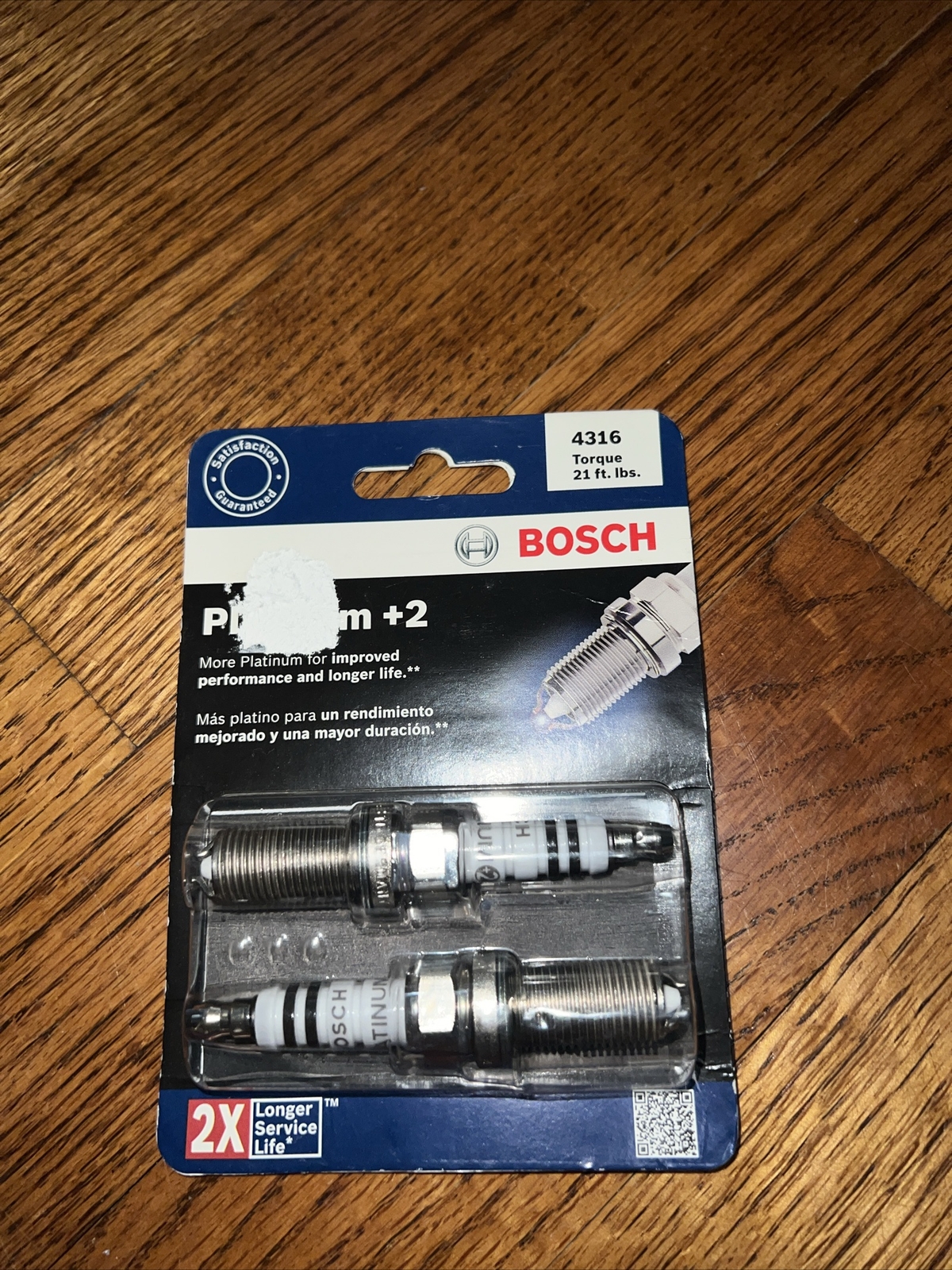 one new twin pack BOSCH 4316 Platinum Plus 2 Spark Plug plugs