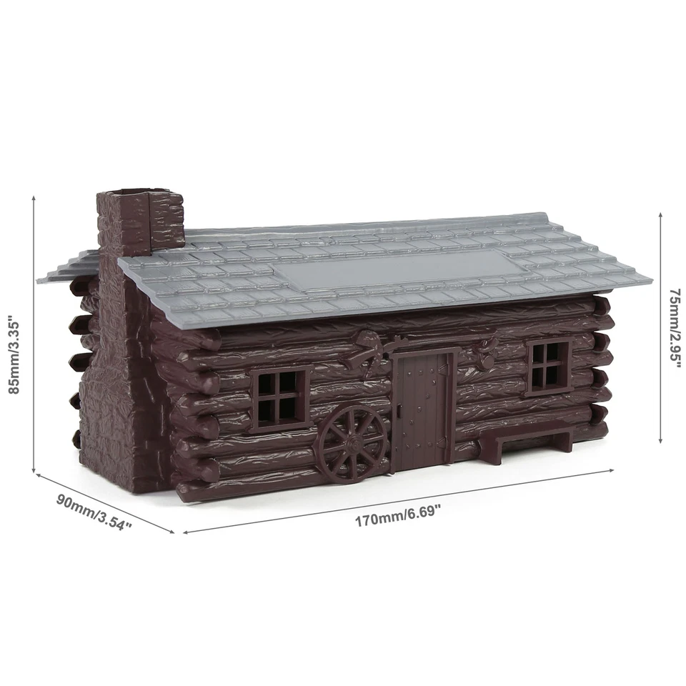 Evemodel O Scale Painted Hunter's Log Cabin Plastic for Model Trains Layout - Image 4 of 4