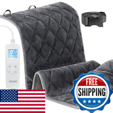 Weighted Heating Pad for Back Cramps Relief, 17" x 33" Extra Large Electric He