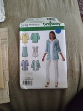 NEW Simplicity Pattern 2448 Misses Tops Tunics '6 Looks' Sizes 6-14 Uncut