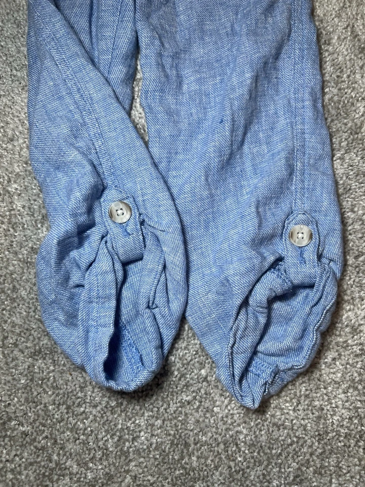 Gymboree男童裤子蓝色5T亚麻混纺裤子  — 第 3/4 张图片