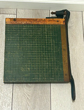 Vintage Milton Bradley Guillotine Paper Cutter 12x12 - Rustic Craft/Decor