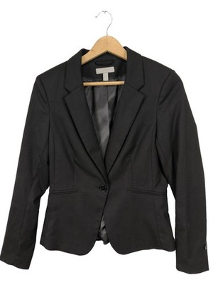 H&M Klassischer Blazer Damen Blazer Gr. DE 36 schwarz Business-Look