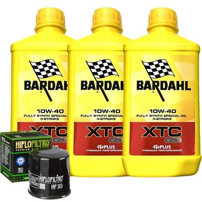 Wartungsset Öl Bardahl XTC 10W40 + Filter Für Honda CB500 S-W X Y 1998-2002