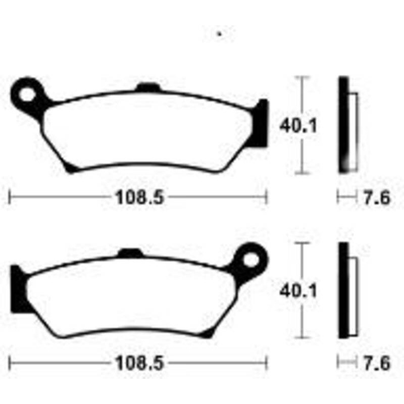 Plaquettes de frein TECNIUM MR505 en métal fritté performance pour moto