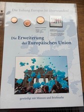 Deutsche Post Numisblatt EU-Erweiterung 2004 mit 1/2/5 Cent und Briefmarke