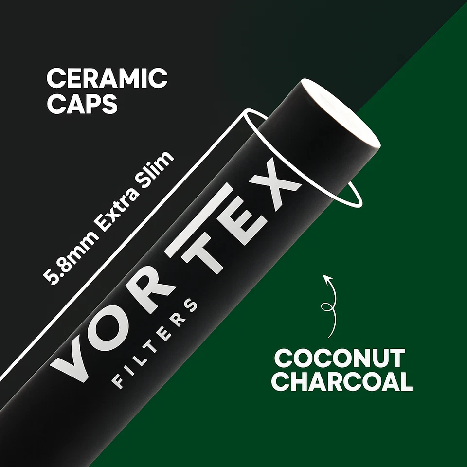 Vortex Filters 5.9mm - 100x Active Charcoal Extra Slim Filter Carbon Tips Roach - Image 3 of 4