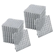 Interlocking Drainage Floor Mat 12"x 12" PVC Non-Slip Floor Tiles 50 Pack Gray