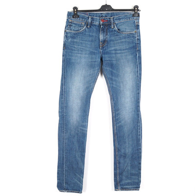HILFIGER DENIM Herren Jeans Gr. W31 L34 Slim Fit Blau Denim Zip Tapered