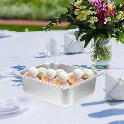 Buffet-metallplatte Inox Pfanne Edelstahlpfannen Dampfpfanne Aus