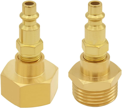 #ad #ad RV Winterize Blowout Brass Adapter 1 4“NPT Air Quick Connecting Plug to 3 4”GHT $13.52