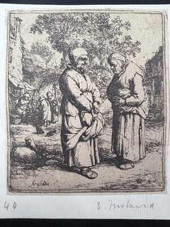 Adriaen van Ostade Women in Conversation Cold Pin Etching around 1660