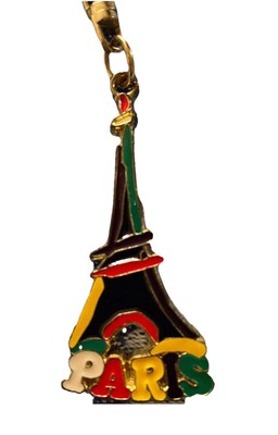 Vintage Eiffel Tower Keychain Paris With Fab  1993 MADE IN FRANCE  4 Inch- Used