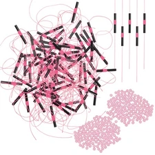 Slip Bobber Stops for Fishing [200PCS] - Float Stopper Knots Beads - [Pink]