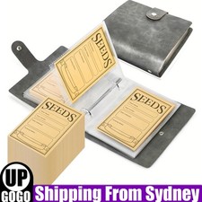 Seed Storage Organizer Binder w/ 50 Garden Self-Sealin Envelopes Vegetable AUS