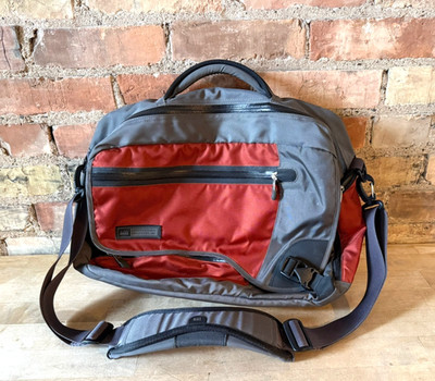 REI Padded Crossbody Laptop Messenger Bag - Dark Orange/Gray