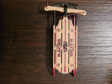 Vtg Flexible Flyer Classic Racer Wood Metal Roadmaster Miniature Sled 3.5 inch