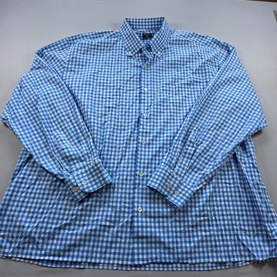 Solemare Maus Hoffman Shirt Mens XXL Blue Gingham Check Button Down