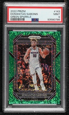 2022-23 Panini Prizm Green Sparkle 1/8 Domantas Sabonis #143 PSA 9 MINT 1u6