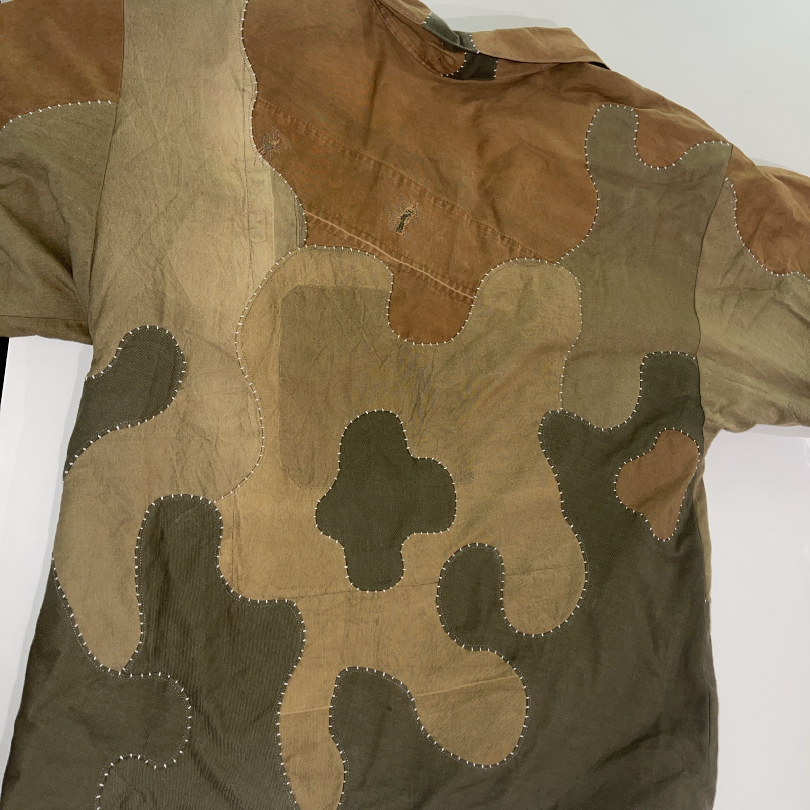 Studio Ginjirou Camo Patchwork Pullover Jacket Sz… - image 7