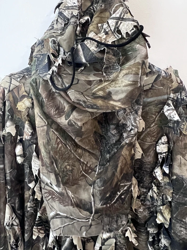 Real Tree Underbrush Camo Jacket Men's L/XL Hooded W/Mask Hunting - Image 3 of 4