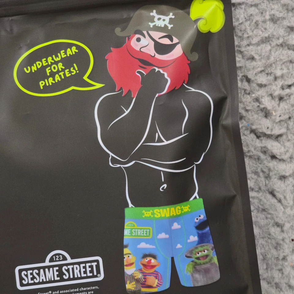 Sesame Street Boxer Briefs MENS 2XL XXL Blue SWAG Underwear Funny Bert Ernie NWT - Image 3 of 4