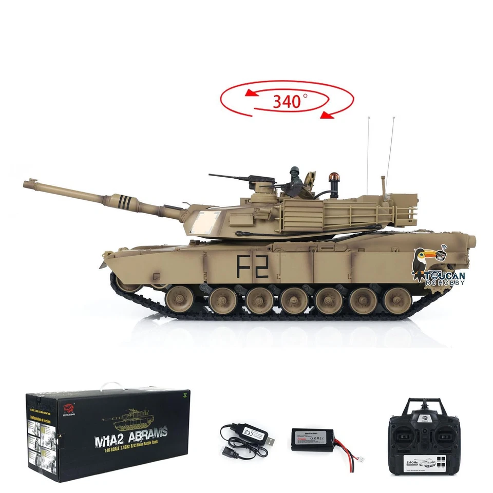 Henglong 1/16 2.4Ghz Plástico TK7.0 RTR Infrarrojo Combate RC Tanque 3918 M1A2 Abrams Foto 4 de 4
