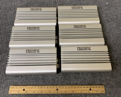 Lot of 6 Promise SANLink F1002 Fibre Channel To Thunderbolt Adapters (For Parts)