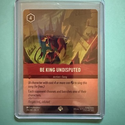 Disney Lorcana Fabled Be King Undisputed Epic Holo #216/204 EN9 TCG Card 2025