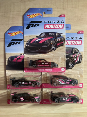 Hot wheels Forza Horizon Full Set x 5 Neu auf Bilderkarten Porsche Mercedes