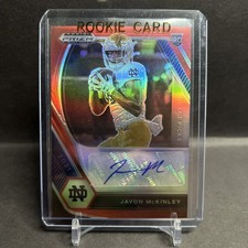 2021 Panini Prizm Draft Picks Autographs Javon McKinley #DPA-JAV Red /199