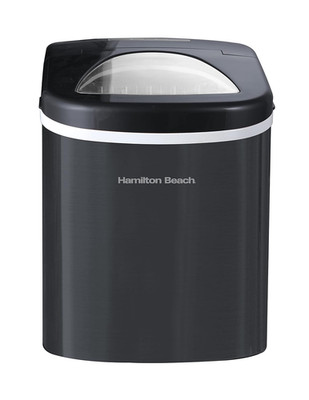 Black Stainless Steel Ice Maker - 26Lbs Daily Production, Compact Design