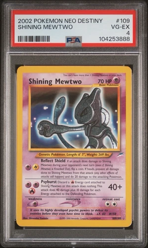 2002 Pokemon Shining Mewtwo Neo Destiny Rare Holo #109 PSA 4 EX-MT