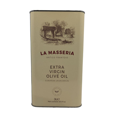 Masseria Extra Virgin Olive Oil Spain Kosher Halal 101 Oz 3L Metal Can Wholesale
