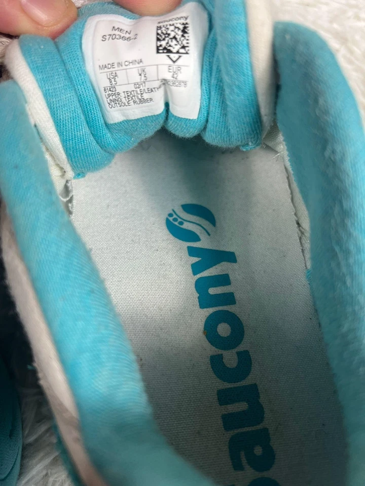 Saucony сетки туфли мужской размер 8,5 синий белый работает Athletic кроссовки S70366-1 - Изображение 4 из 4