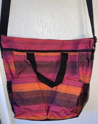 Thirty One Pink Orange Ombré Crossbody Multiple Pockets Handles Mom Bag