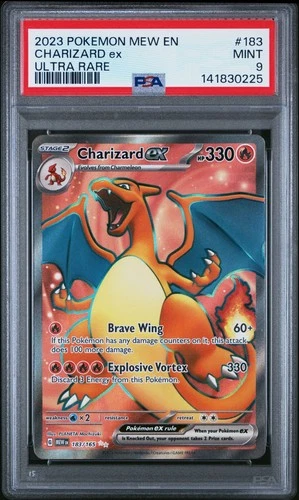 2023 Pokemon Mew En Charizard Ex Ultra Rare #183 PSA 9 Mint
