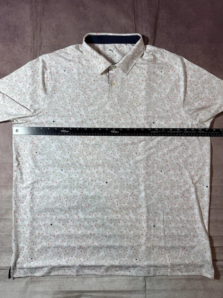 Puma Pique Botanic Golf Polo Shirt Men’s Size 2XL XXL Geometric Pattern PGA - Image 4 of 4