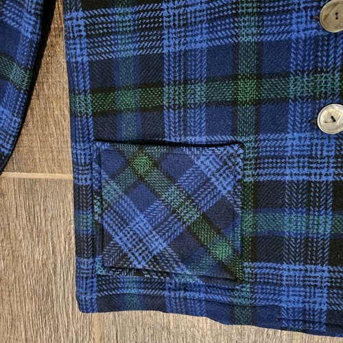 Vintage womens Pendleton Wool blue/black/green plaid crop jacket, size S? - Picture 6 of 13
