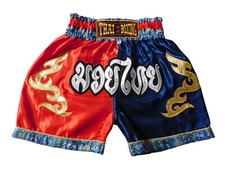 Red Blue Kids Muay Thai Shorts - Perfect Fit Stylish MMA Boxing SIZE M