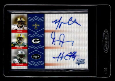 2007 Topps Performance Triple Signatures #CJC Colston Jennings Cotchery /5