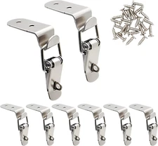 8 Pcs Spring Loaded Toggle Latch Stainless Steel Hasp Clamp Clip with Screws