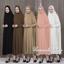 Women Muslim Overhead Abaya Dress Islamic Full Cover Arab Prayer Robe