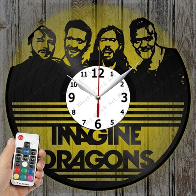 LED Clock Imagine Dragons Record Clock Art Decor Original Gift 5472