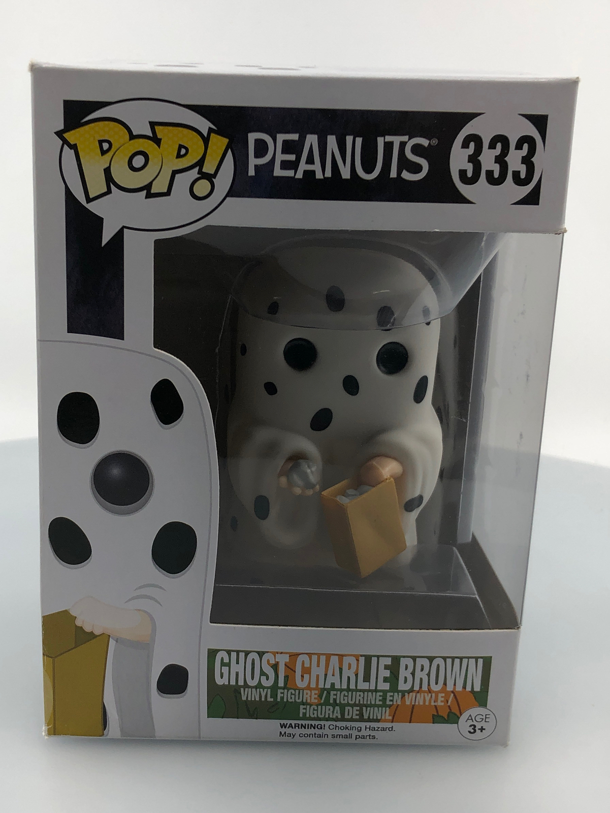Funko Pop! Animation Peanuts Charlie Brown Ghost #333 Vinyl Figure Damaged Box
