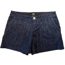 Mossimo Jean Shorts Sz 2 Dressy Dark Wash Denim Finished Hem
