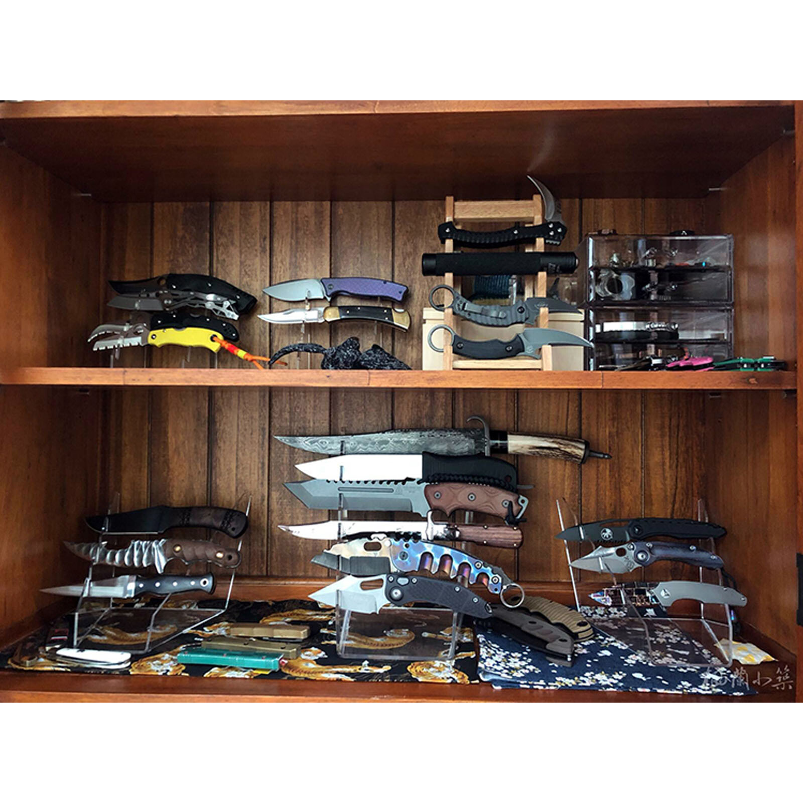 Acrylic Knife Display Exhibition Holder Shelf Folding Pocket Knife ...